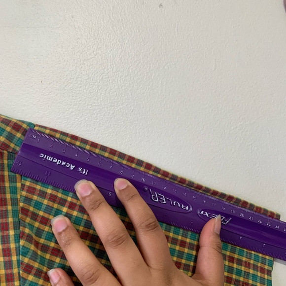 AZZARO Designer Men’s Shirt, Green color check, cotton material, M- size, - Picture 8 of 10